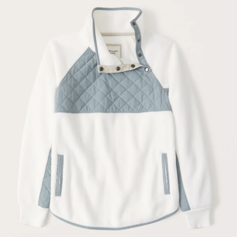 Abercrombie asymmetrical snap up fleece